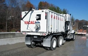 Back of Vacuum Truck on road